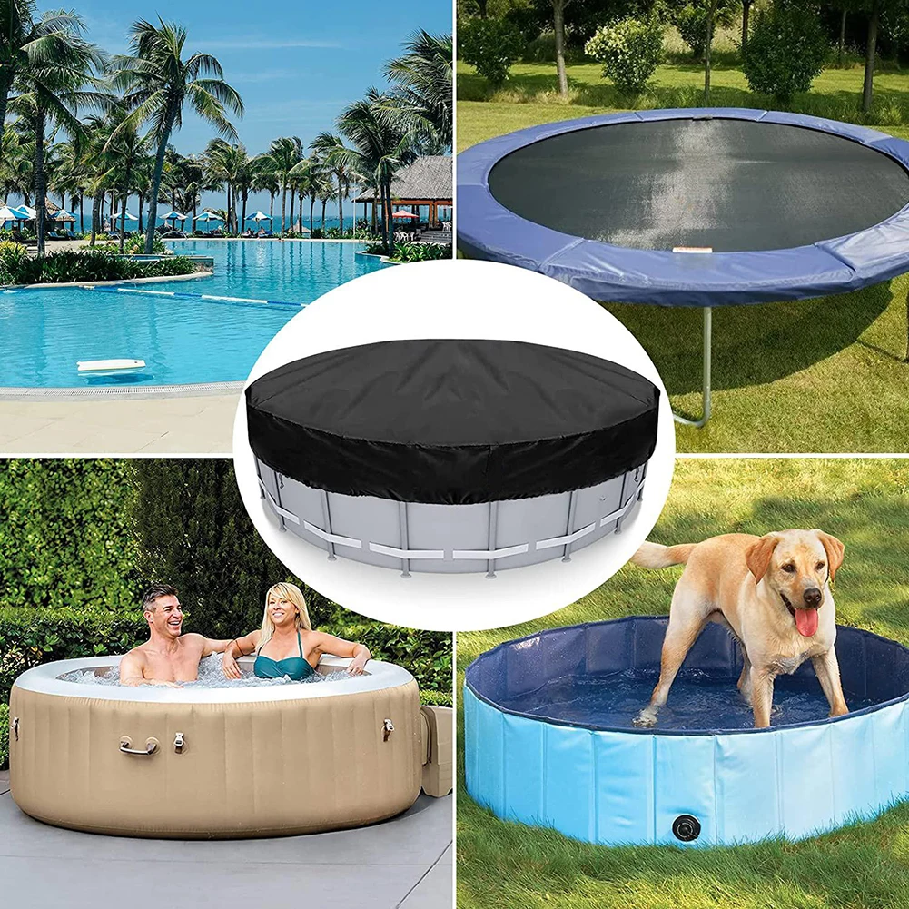 

Round Swimming Pool Cover Waterproof Dustproof Mat Pool For 120cm Swimming Pool Yard, Garden Outdoor Living