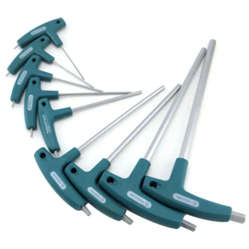 1.5-10MM T-shape Hex Wrench Ball Head Hex Key Hexagon Screwdriver Socket Screw Wrench Hand Tool For Woodworking Metalworking