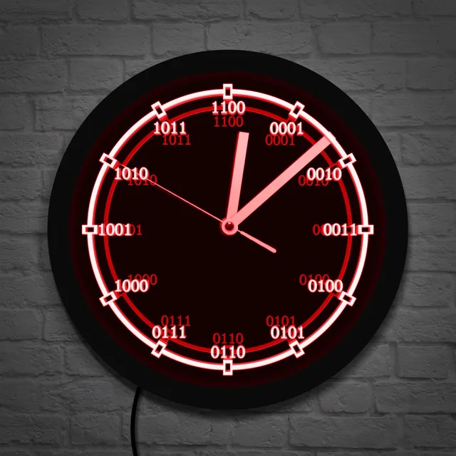 이진 코드 LED 벽시계: 맞춤형 조명으로 시간을 즐기세요
