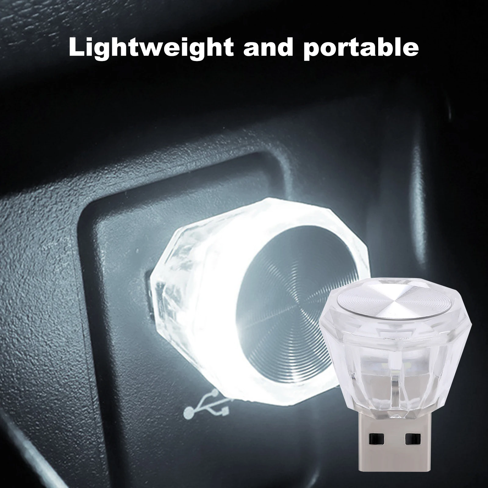 Auto Zigarette Leichter USB Atmosphäre Licht LED Mini Bunte Nacht Licht  Verdrahtung-Freies Auto Innen Beleuchtung Zubehör Liefert - AliExpress