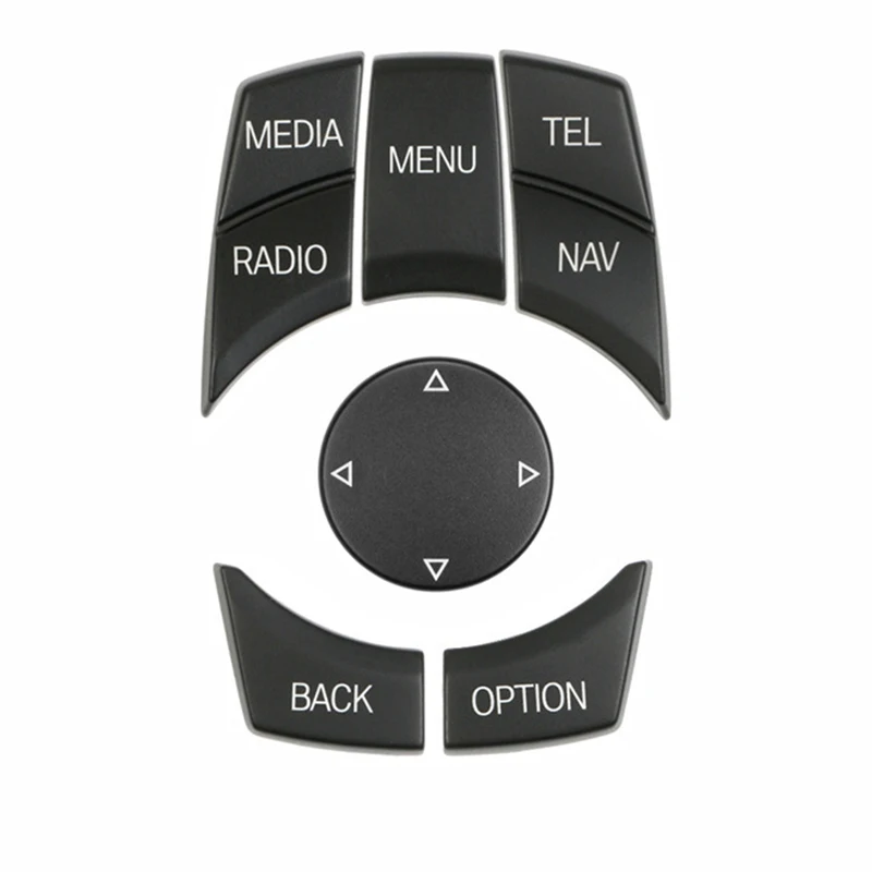 자동차 인테리어 콘솔 iDrive 멀티미디어 컨트롤 단추 교체 커버, BMW E 섀시 1, 3, 5 시리즈 X1, X5, X6, E90, E70, E60, E71 용