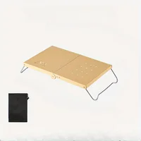 Outdoor Folding Small Table Portable Picnic Mini Table Thickened Steel Plate Spider Stove Insulated Table Camping Equipment 4