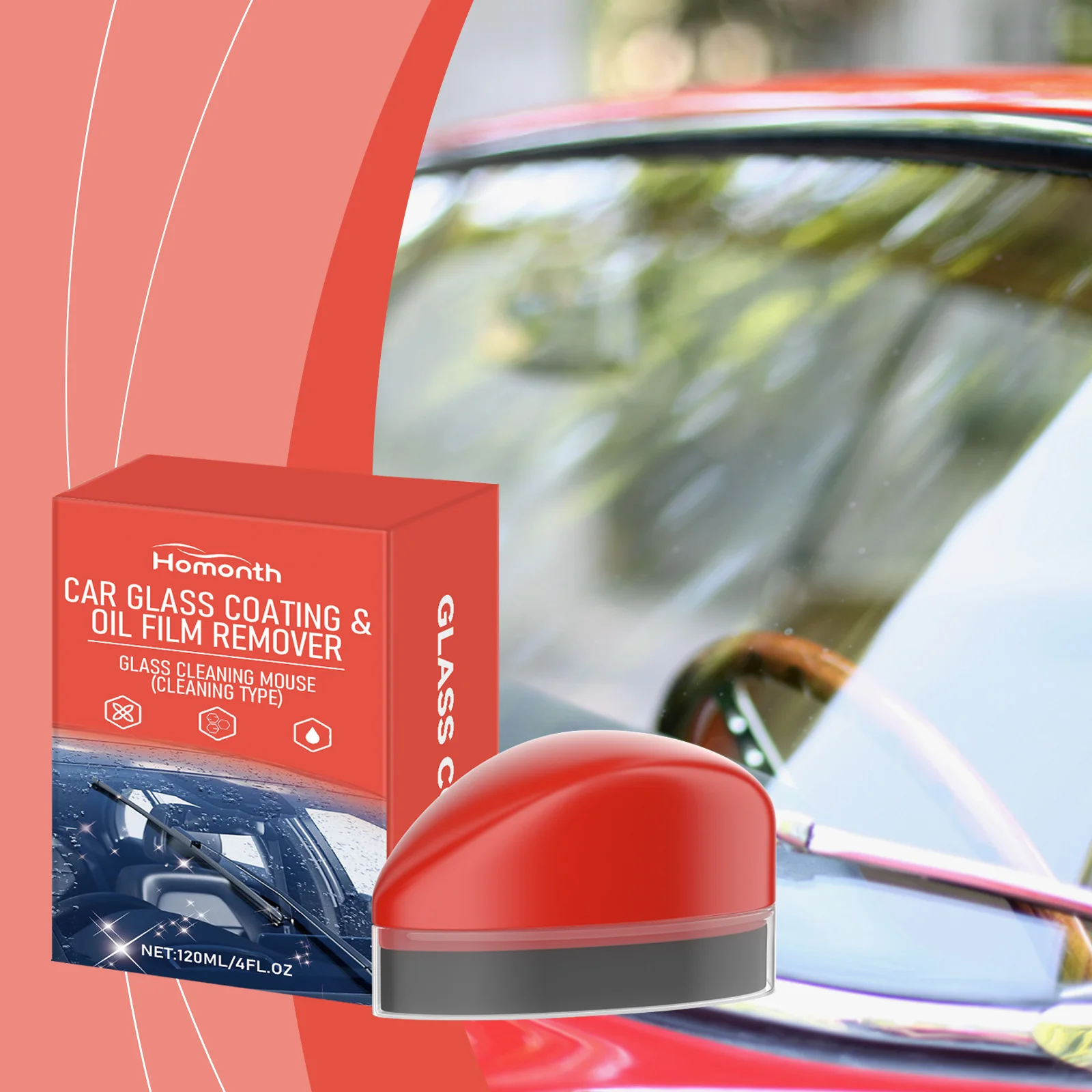 Glass Coating for Windshield, Potent Car Glass Oil Film Cleaner, Enhancing The Visual Effects of Automotive Windshields