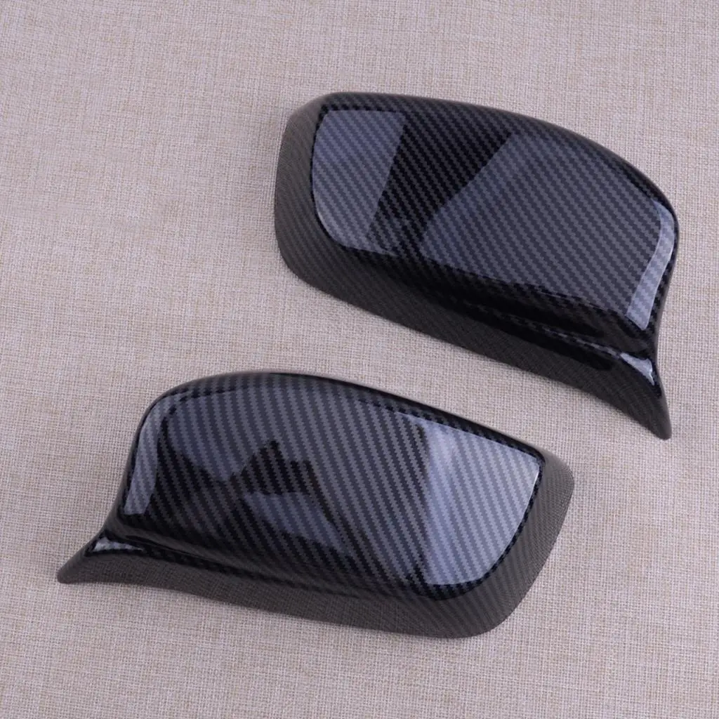 

51167078359 1 Pair Carbon Fiber Style ABS Rear View Side Door Wing Mirror Cap Fit for BMW E60 E61 E63 E64 2003-2008 51167078360