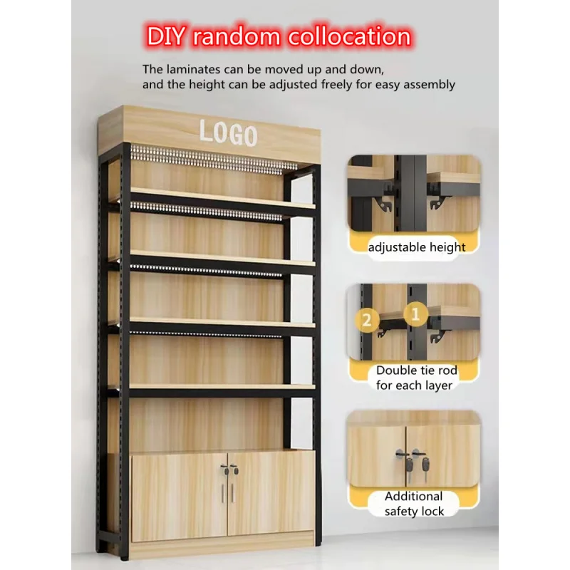 Wooden Skincare Bookshelf Storage