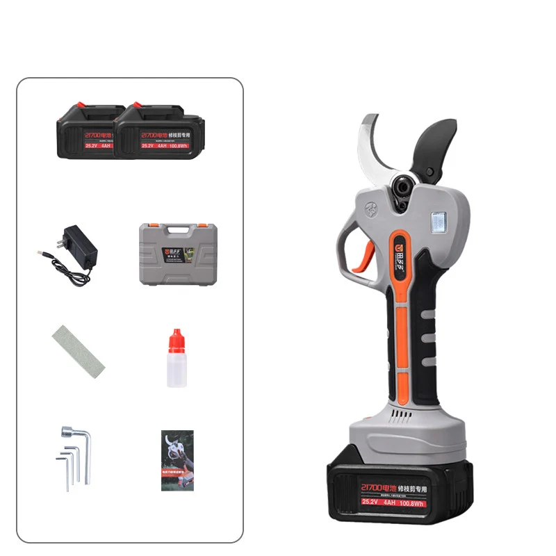 DD3344 Cut 60mm Garden Electric Shears LED Display Tree Branch Cordless Pruning With Two Rechargeable Batteries Powered Pruner