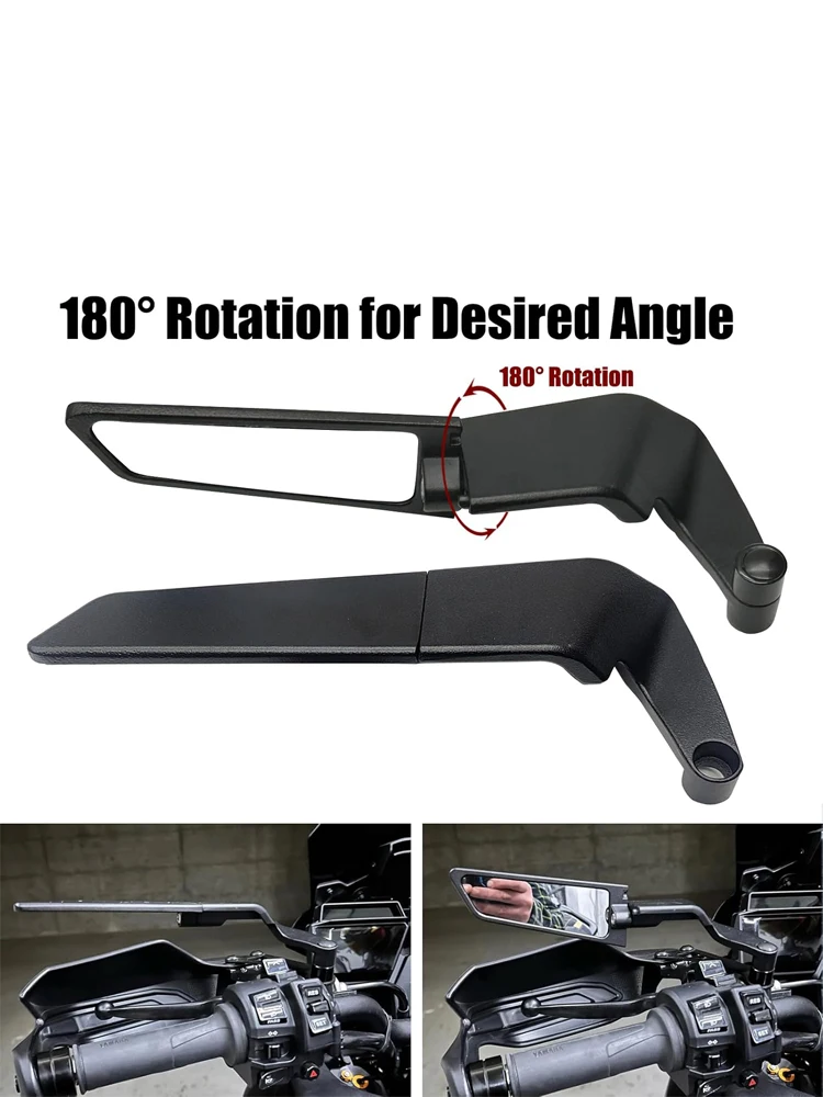 Für Yamaha MT 07 MT07 MT09 MT09 SP MT10 MT10 SP Motorrad Spiegel Stealth Winglets Spiegel Kits Zu Drehen Einstellbare Spiegel – Detail 4
