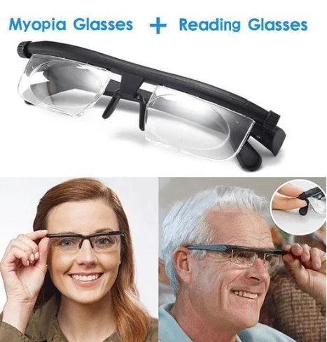 Focus Adjustable Eyeglasses -3 To +6 Diopters Myopia Glasses Reading Focal Length Dropship |
