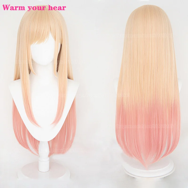 My Dress-Up Darling Sono Bisque Doll Wa Koi Wo Suru Kitagawa Marin Golden  Pink Cosplay Wig