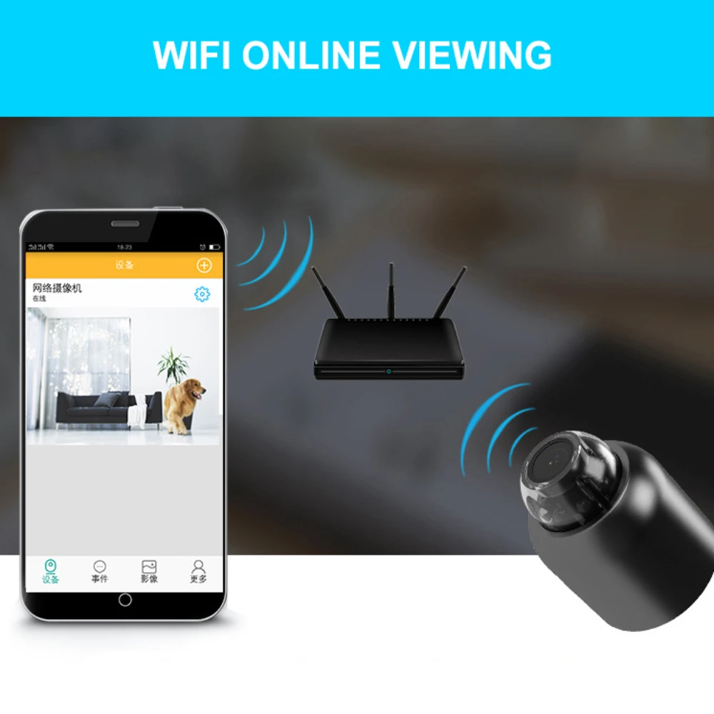 

Mini Wifi IP Cam 1080P HD Wireless CameraNight Vision Multi-user Remote Monitoring Camcorder Motion Detection Alarm Espiar Kam