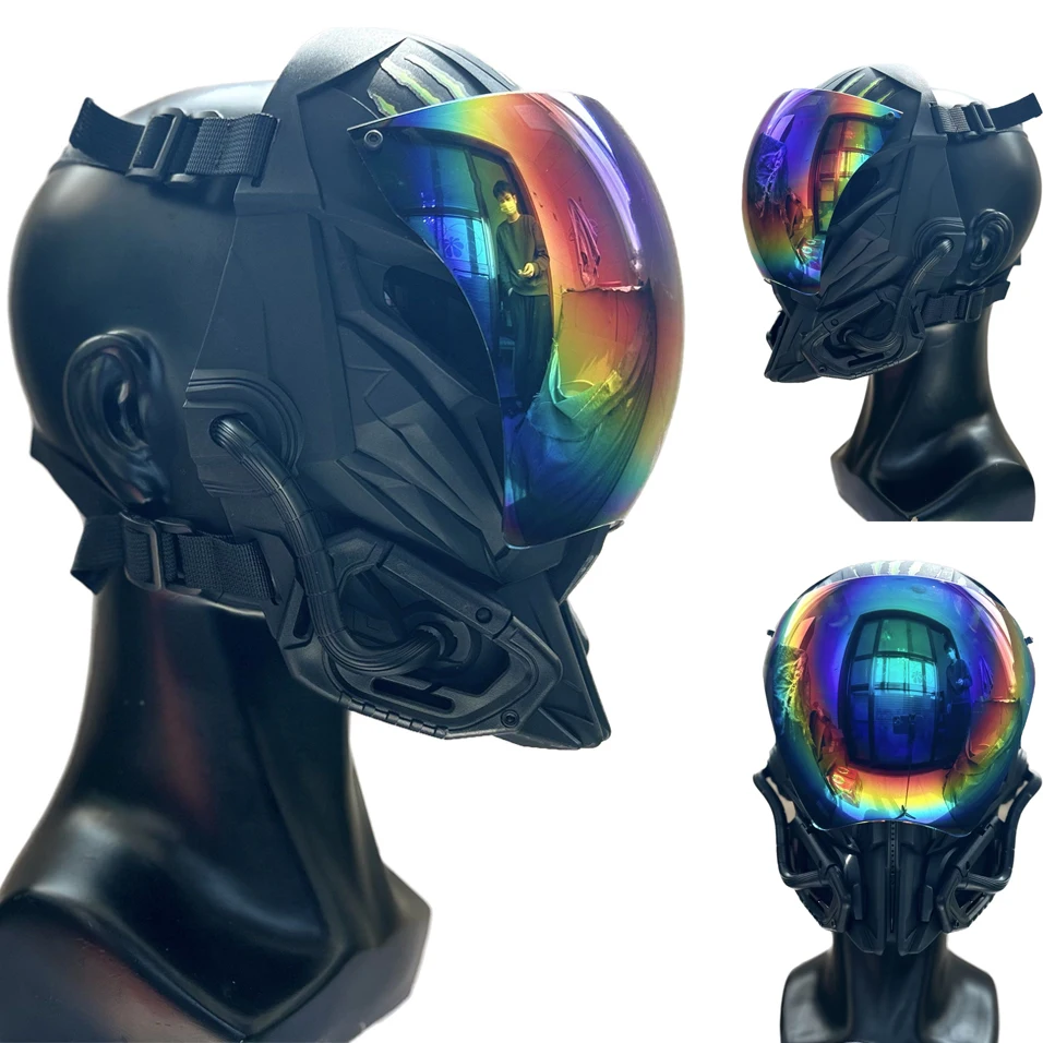

Cyberpunk Mask, Punisher Mask Samurai Maskcreative New Concept Film And Television Props, Outdoor Equipment, Dress Up Color Mask