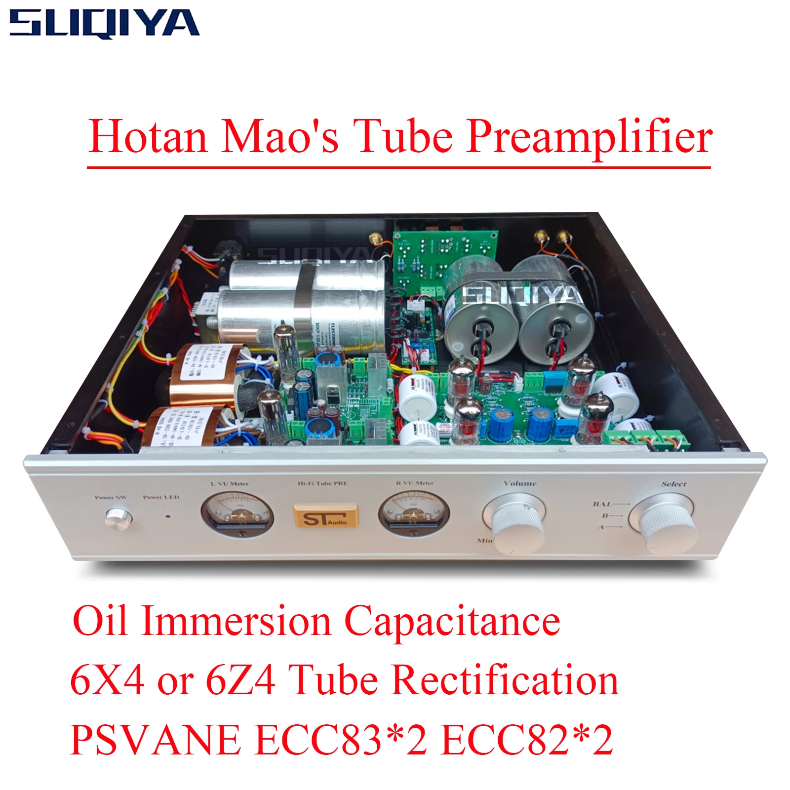 Suqiya-Hotan Maos Balanced Ecc83 Ecc82 6 Z4 Tube Preamp Ez90 6X4 Tube Preamplificatore Amplificatore Audio