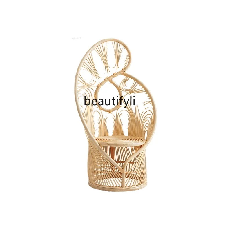 

Rattan Chair Retro Art Real Rattan Chair Props Rattan Bed & Breakfast Lounge Phoenix Chair High Sense