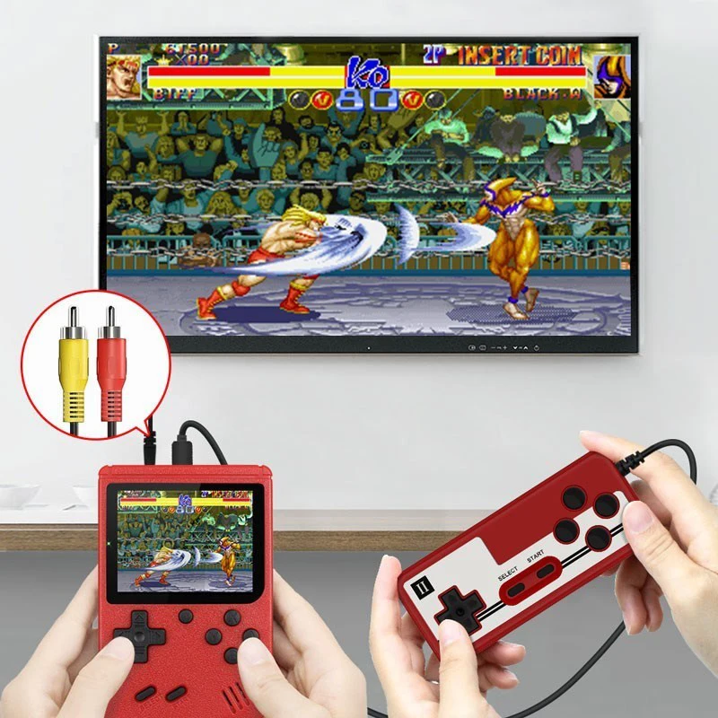 mini portátil retro consola de jogos de vídeo polegada lcd cor caçoa jogador do jogo jogos para presente do natal do miúdo