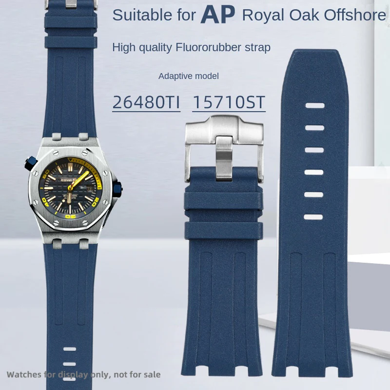 Cinturino In Gomma Fluorurata Royal Oak 28Mm Per Audemars Piguet Serie Royal Oak Ap17510St 26480Ti Cinturino Convesso Concavo 28Mm Per Uomo