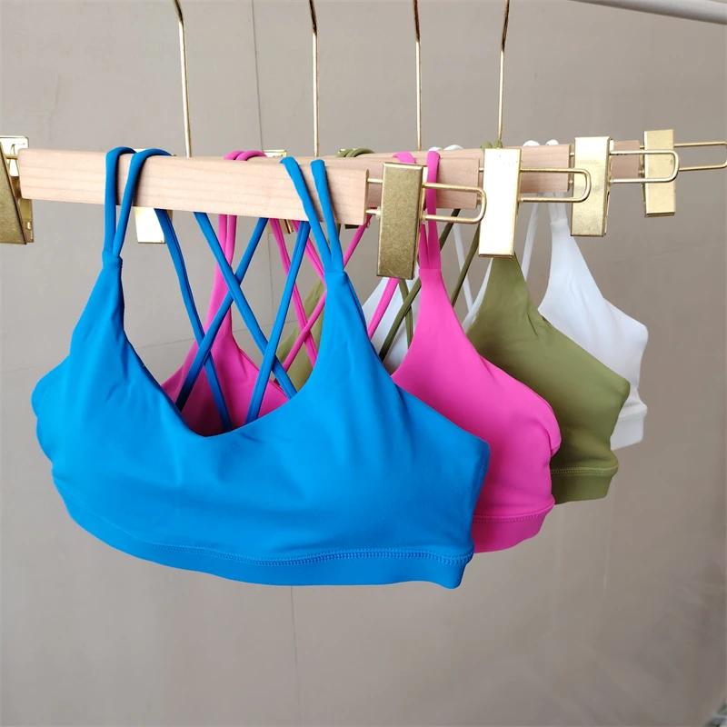 Solid Color Sports Bra Gym Fitness Underwear Soft Breathable Fashion Hot Girl Yoga Bra Running Exercise Sexy Women's Underwear 2