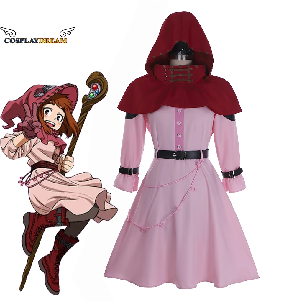 

My Hero Academia Boku no Hero Cosplay Costume Witch Uraraka Ochako Cosplay Costume Full Set Halloween Outfit Custom Made XS-3XL