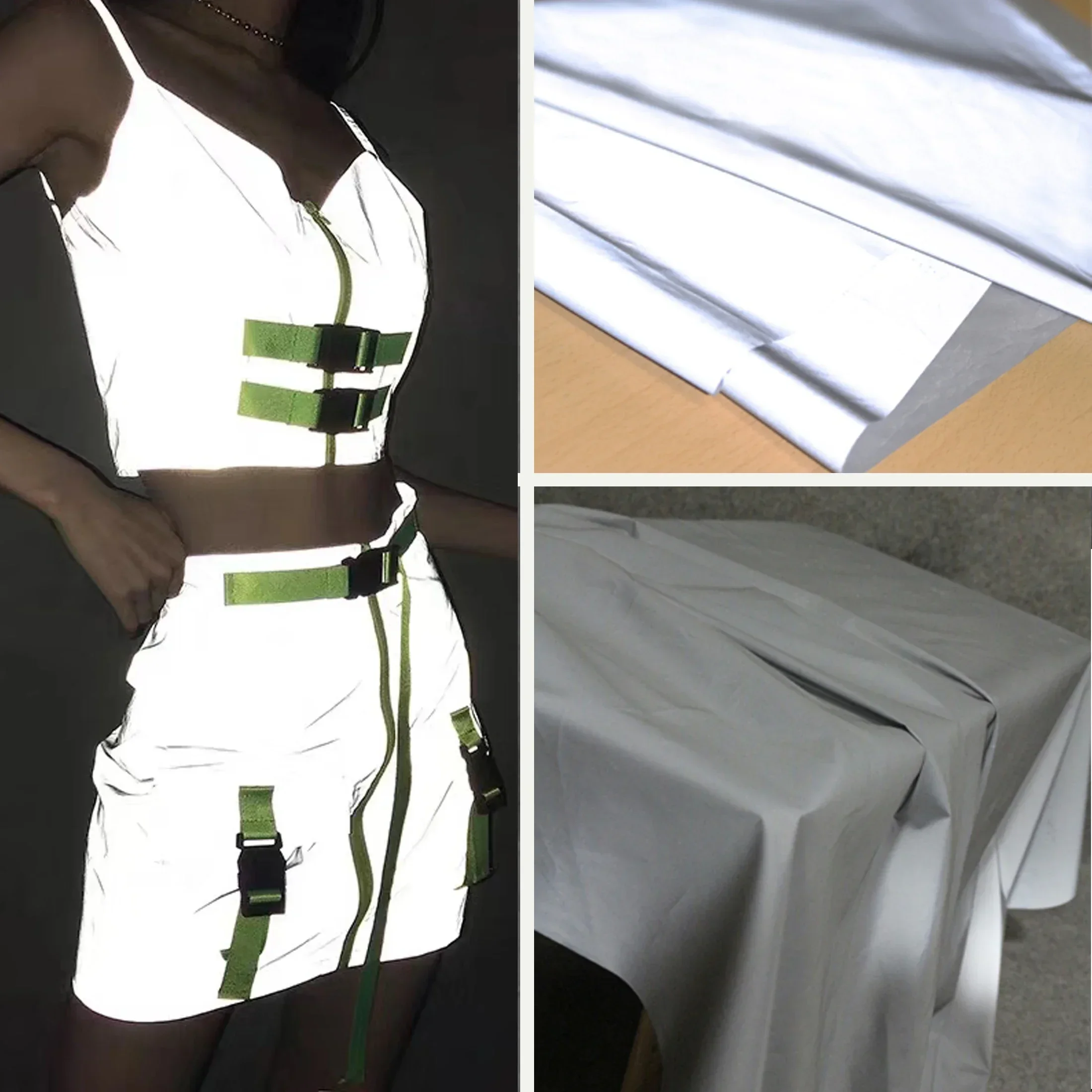 Noctilucent Reflective Fabric by the Meter for Sewing