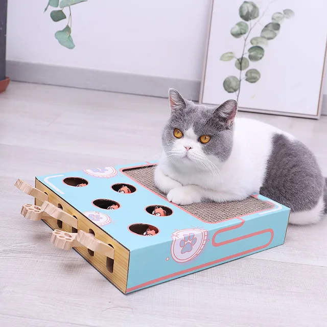 Cat Playing Toy Hamster Machine Kitten Games Teasing Interactive Toys Hunting Scratching Bite Accessories Pet Cat Supplies 2