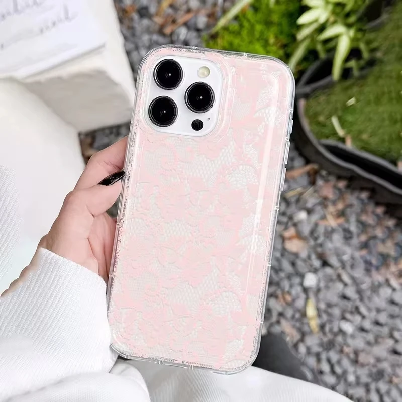 Elegant Romantic White Lace Phone Case Cover