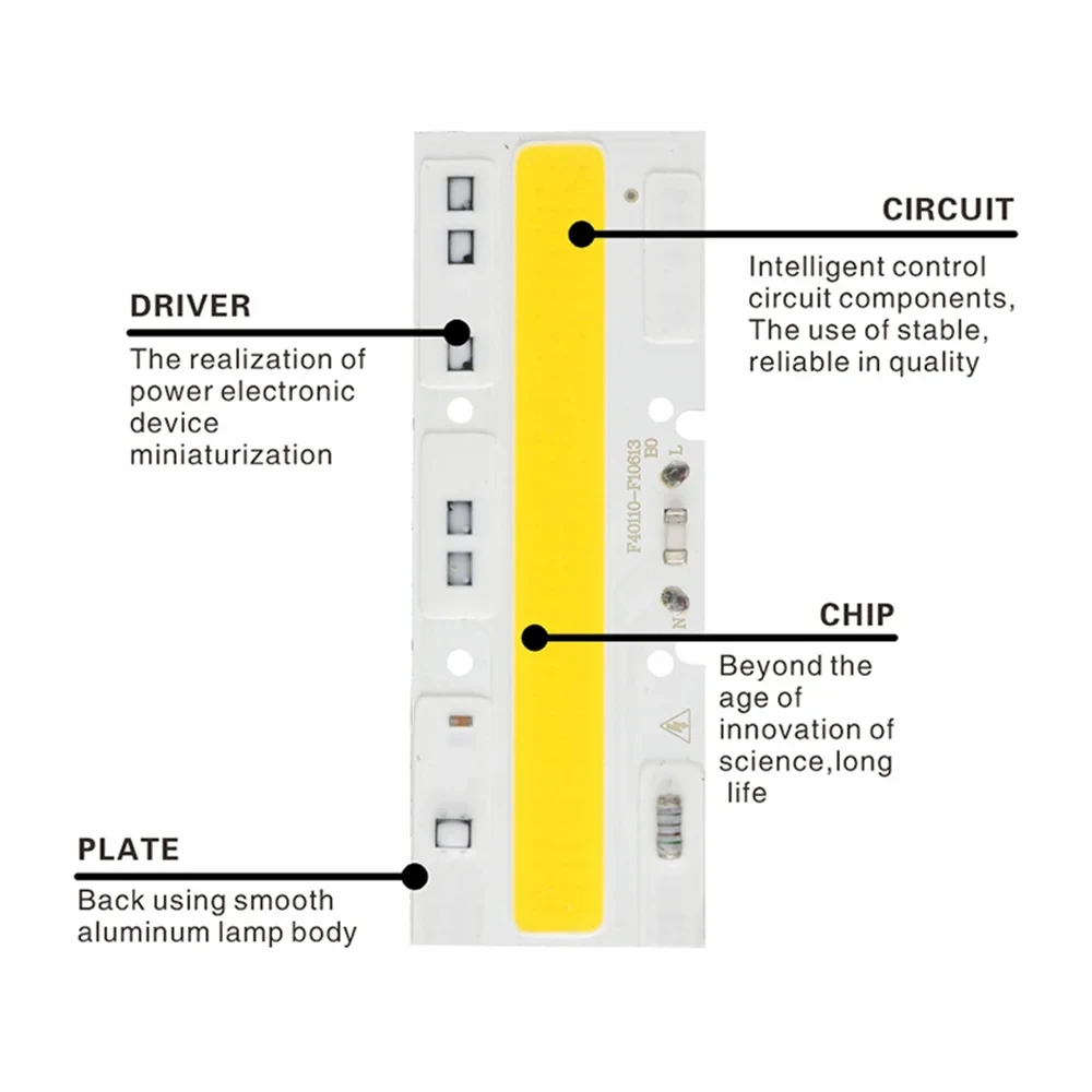 COB 칩 다운라이트 매트릭스 전구, 30W-150W 밝기, 고출력 조명 부품, 가정용 DIY LED 전구 회로 기판, 220V