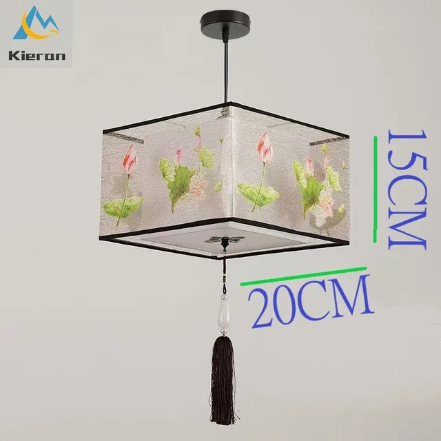 Lampadario a LED in tessuto moderno nordico, soggiorno, camera da letto, KTV, lampada a sospensione da comodino, decorazione della stanza, lampada a sospensione in stile cinese 6