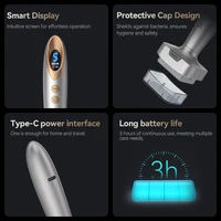 Microneedling pen with LED and EMS for skin and hair growth