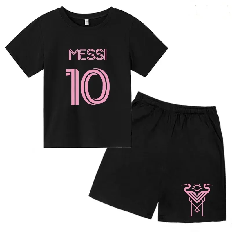 

Kids Summer Sports T-shirt NO.10 Print Celebrity Idol Top+shorts 2P Boy/girl Baby Toddler 3-13Y Shirt Casual Charming Sports Set