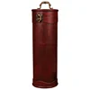 Vintage archaistic Single Red Wine Box Portable round Wood Wine Box Retro Gift Wine Storage Box Bottle Packag Wth Handle 5
