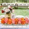 Clear Acrylic Flower Vase, Rectangular Floral Centerpiece, 16 Holes Long Flowers, Modern Vases for Home, Wedding, Dining Decor 3