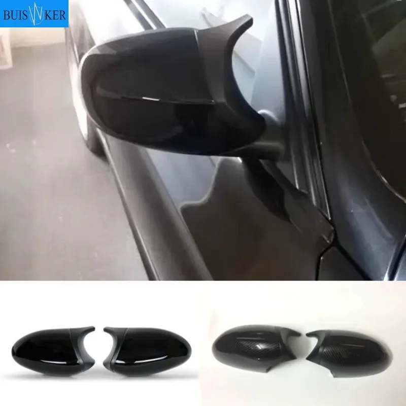 

2 шт. для BMW 1 3 серии E81 E82 E87 E88 E90 E91 E92 E93 крышка автомобильного бокового зеркала заднего вида черные крышки высокого качества