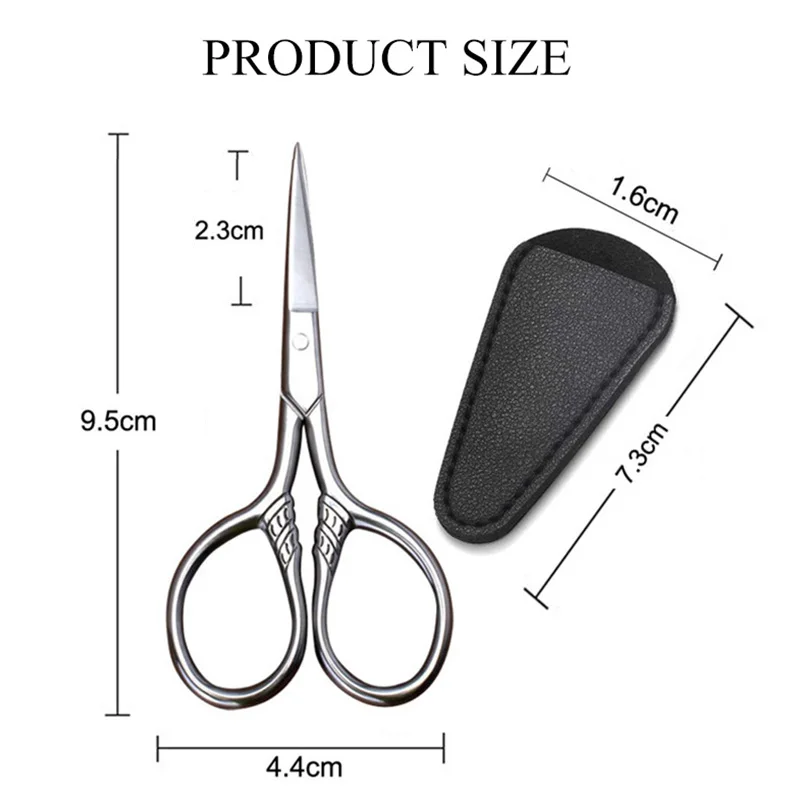 1Pcs Stainless Steel Small Makeup Grooming Scissors Eyebrows For Manicure Nail Cuticle Beard And Mustache Trimmer Nose Hair Tool 6