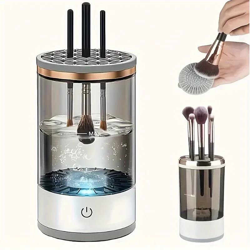 USB Powered Makeup Brush Cleaner, Odorless, Battery-Free, Essential Beauty Tool Accessory, Brush Washer and Dryer, Plug-and-Play