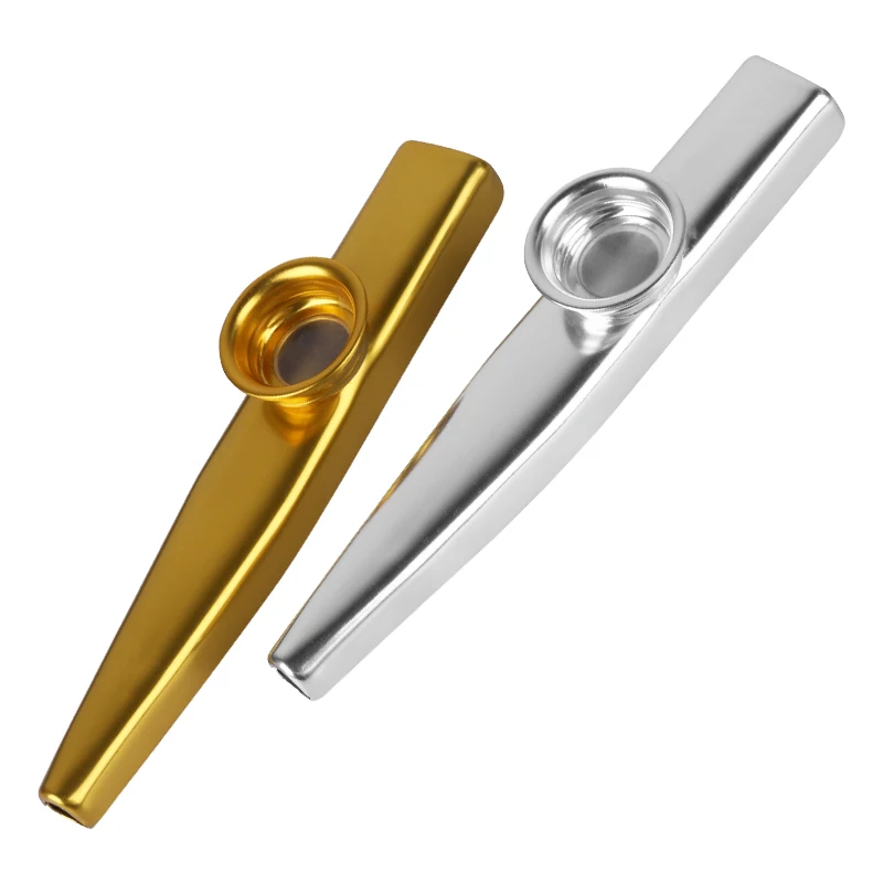 Kazoo In Metallo - Set Da 4 Con Membrane Di Ricambio | Strumento Musicale Divertente Per Adulti E Bambini - Foto 3