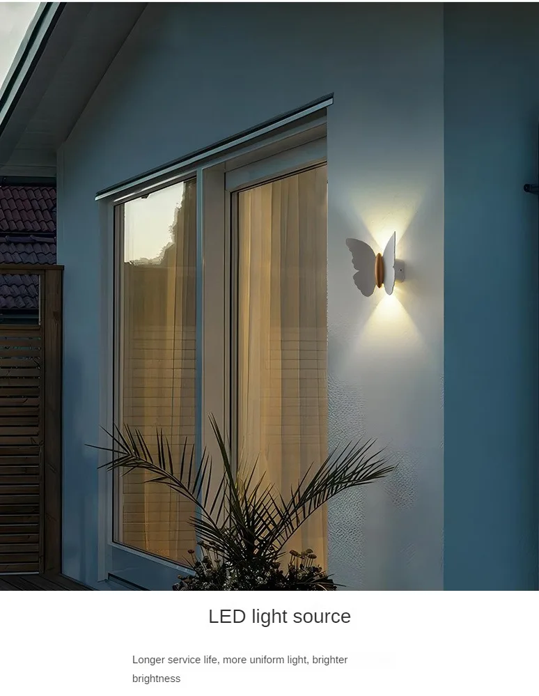 Modern Minimalist Outdoor Butterfly Wall Washing Lamp Minimalist Modern Staircase Corridor Courtyard Balcony Entrance Hall Lamp