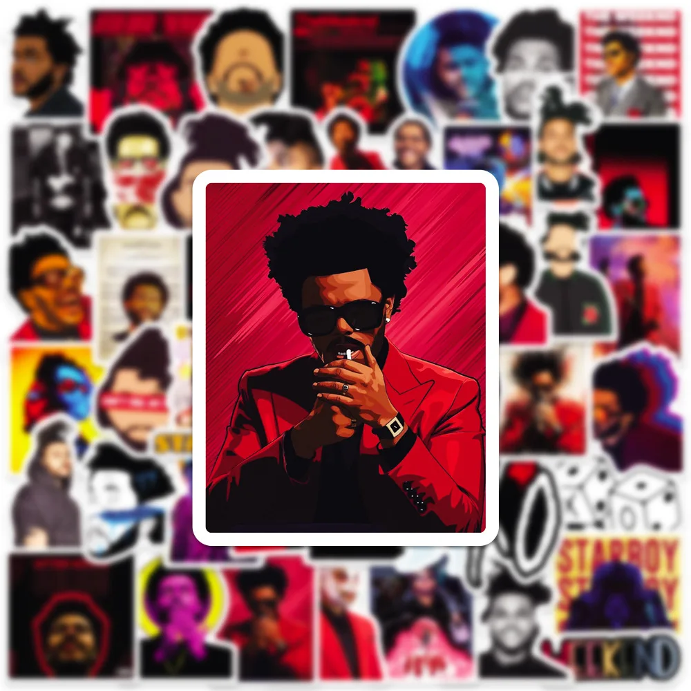 50Pcs The Weeknd 스티커 컴퓨터 전화 케이스 장식 워터 컵 방수 스티커 DIY 장난감