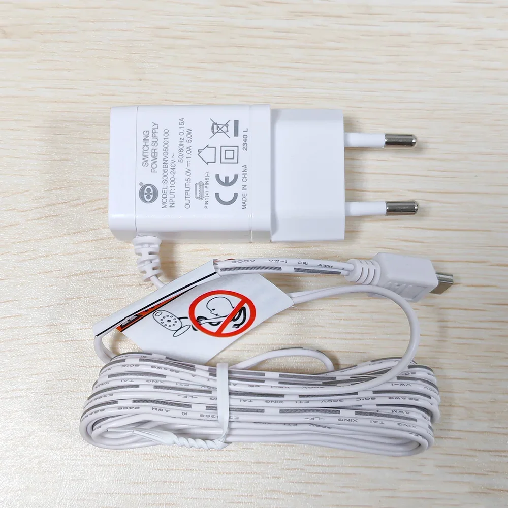110-240V EU Power Adapter Charger Mini USB Connector For Baby Monitor VB601 VB603 VB605 Baby Nanny Camera DC 5V 1000mA baby monitor charger