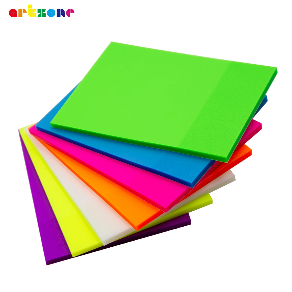 

70x95mm 50 Sheets Colored Sticky Notes Transparent Waterproof Posted It See-Through Sticker Non-Covering Self Adhesive Memo Pads