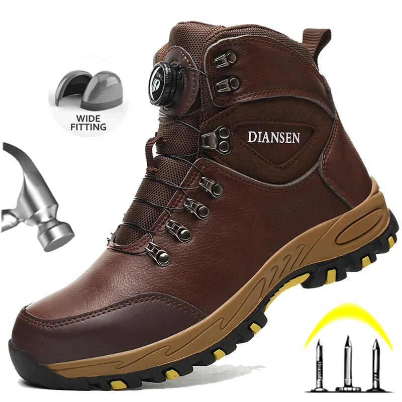 Men’s Safety Work Boots Indestructible Steel Toe Anti- Smash Resistant Stab Proof Safety Shoes Breathable Slip-Resistant Durable BEST SELLERS