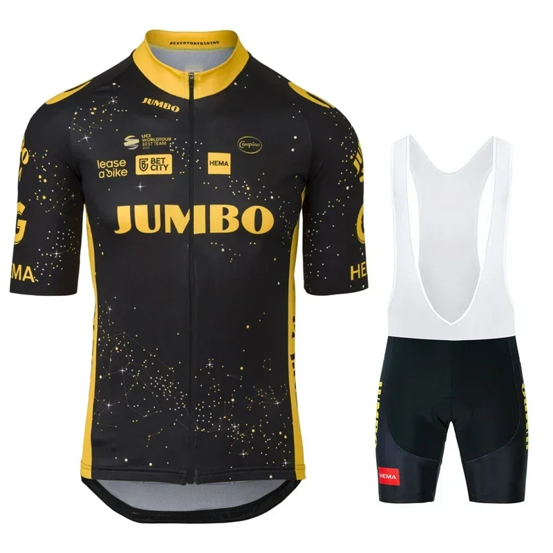 Jumbo Pro 2025 Team Cycling Jersey Set Breathable Mtb Maillot Ciclismo Outdoor Sports Bike Bib Pant Summer Mens Bicycle Clothing 5