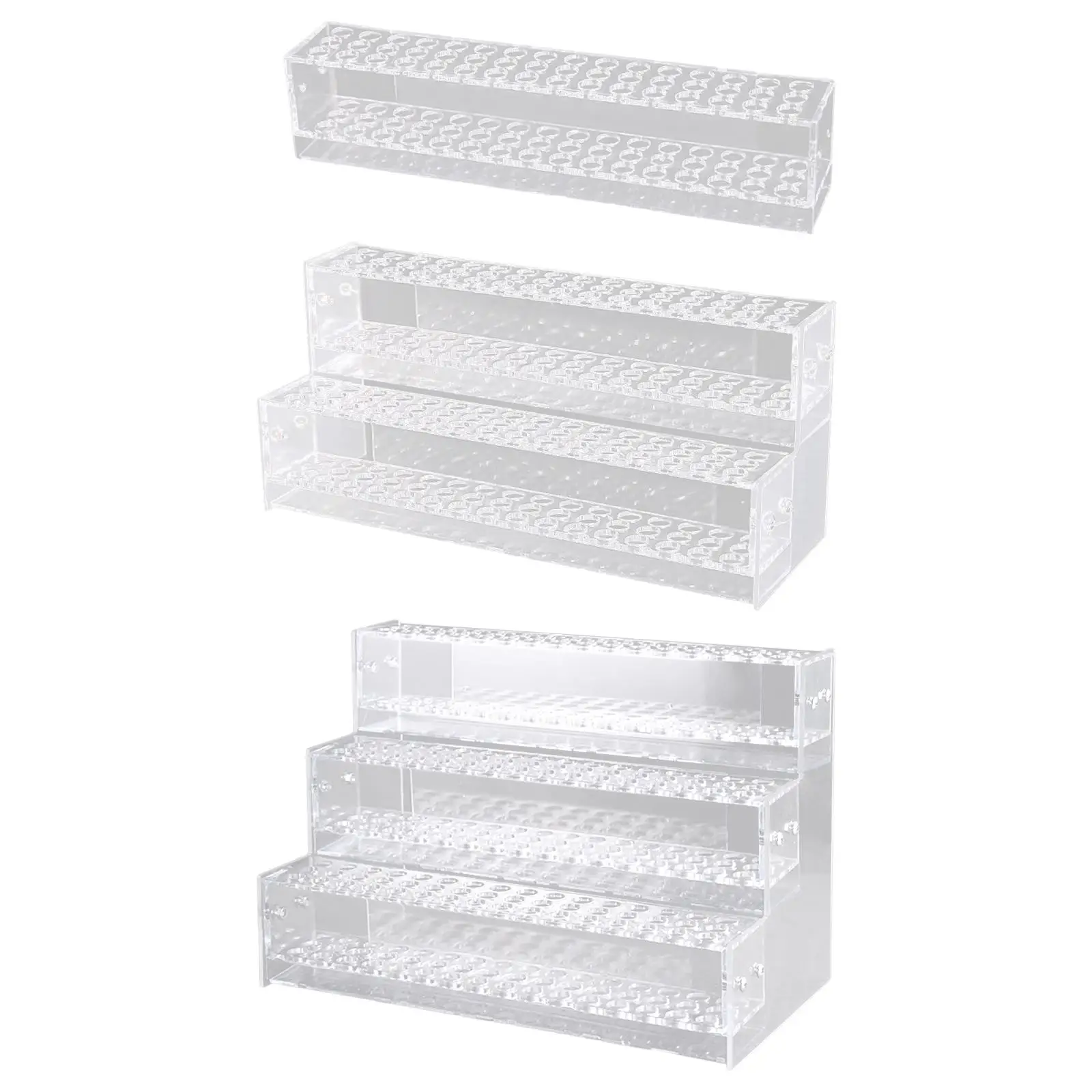 

Transparent Pen Display Stand Multi Holes Trendy Portable Storage Rack Makeup Brush Rack for Office Dorm Hairpins Stores Markers