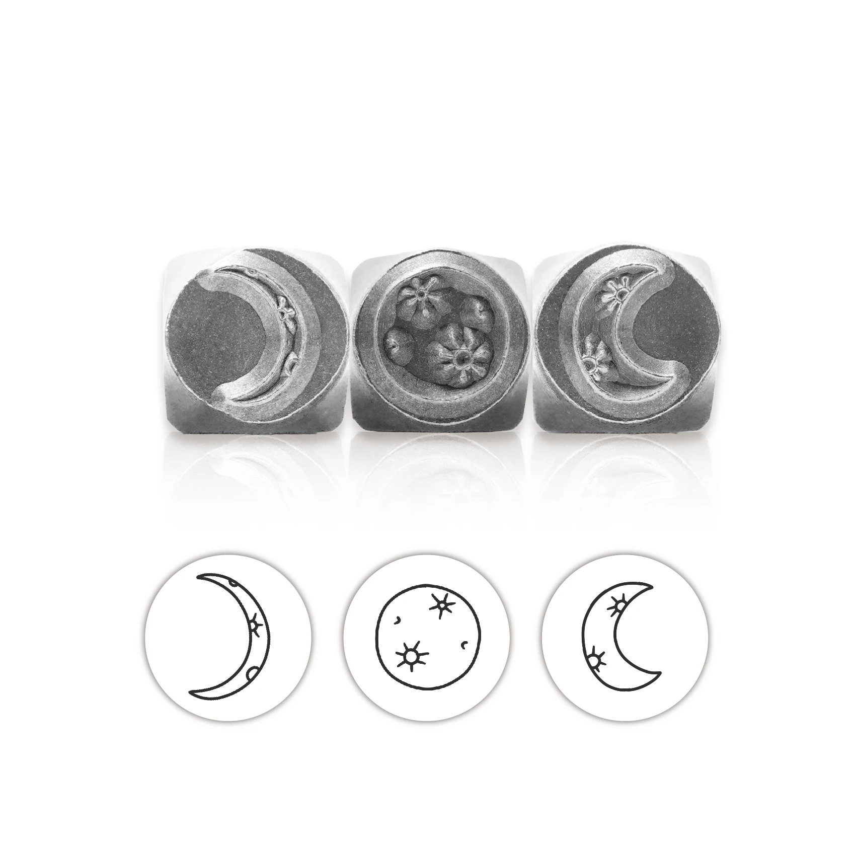 

Metal Stamping Jewelry Making Supplies Moon Phase Metal Design Stamp for Metal, Jewelry (8.5mm)