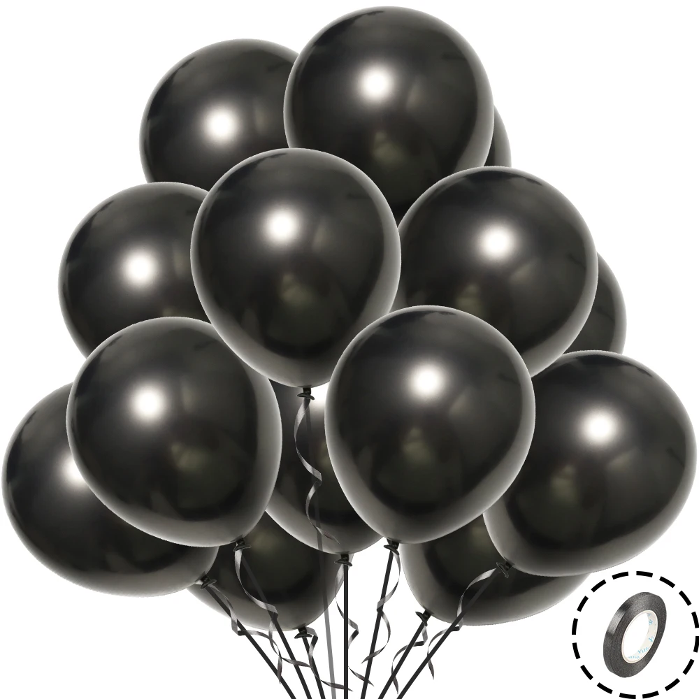 thumbnail image 1 of Globos metálicos de 12 pulgadas, confeti azul, rosa y dorado para regalo de cumpleaños, boda, Navidad, baby shower, decoración de fiesta., 1 of 5
