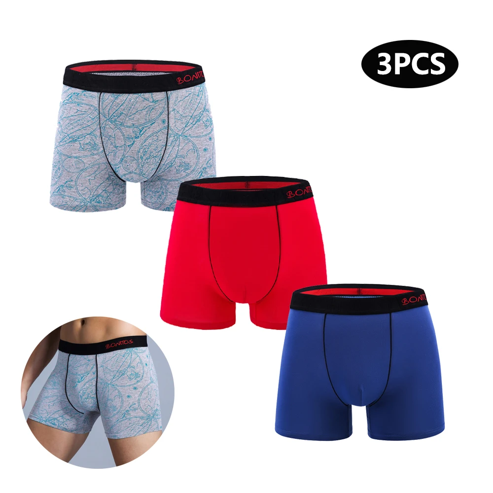 3pcs Cotton Boxers Man Underwear Print Men's Panties Brand Mens Boxer Shorts Sexy Underpants Male 3pcs lot 13xl underwear man bulk sizes cotton men s panties high waist boxer shorts men underpants oversize bulge mens boxers