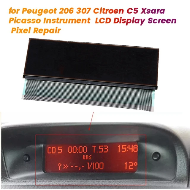 Navigateur central de voiture avec écran LCD, réparation de pixels, radio pour KIT 206 307, cristaux en C5, Xsara Picasso 1