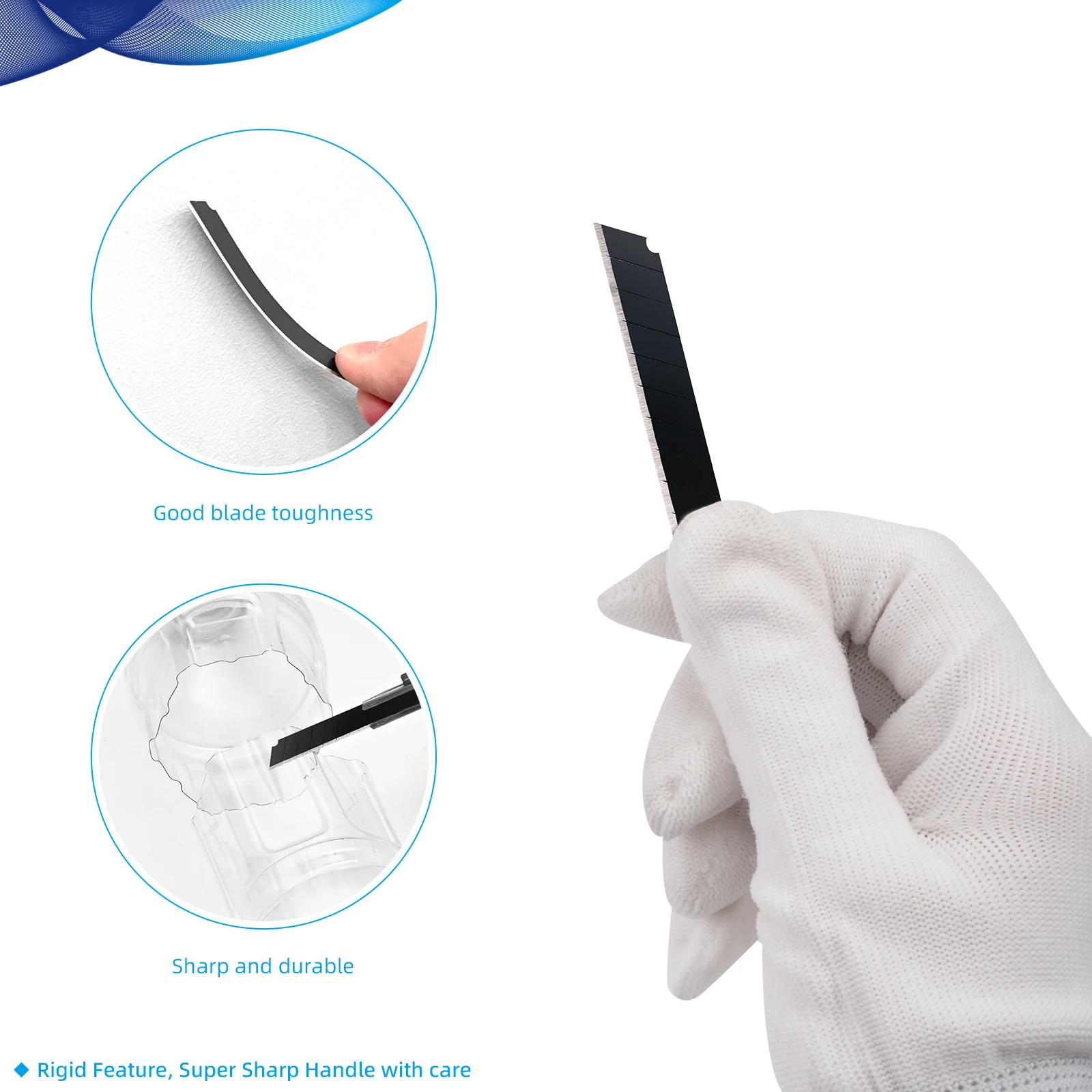 30/60 Degree Snap Off Utility Knife Blade 9mm Carbon Steel Replacement Blade Refills Car Covering Film Vinyl Cutting Tool EHDIS