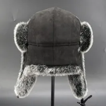 Wind-proof Faux Fur Ushanka Winter Warm Thicken Earflap Caps Waterproof Ear Protection Trapper Hat For Men Snow Ski Hat Outdoor