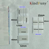 40/80/160 Sheets Transparent Sticky Notes Self-Adhesive Reading Annotation for Books Notepad Bookmarks Memo Pad Index Tabs 1