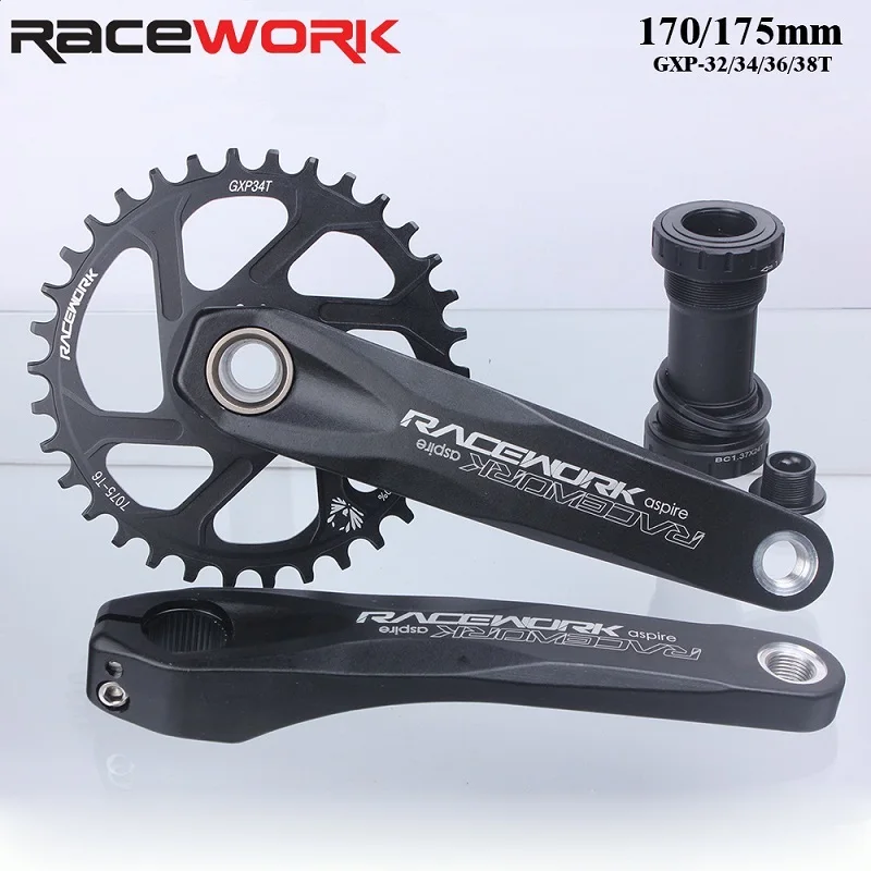 Полый интегрированный коленчатый вал Racework из алюминиевого сплава 170 мм 175 32 34 36 38T