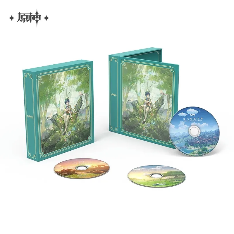 

OST CD Set Game Genshin Impact Genuine Product Anime Accessories Cosplay Props Wind Pastoral Dandelion Kingdom Souvenir Gifts